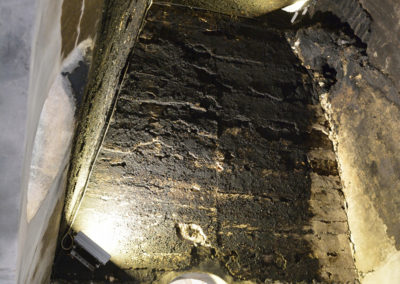 La cappa della fornace nella cucina della Certosa di San Lorenzo a Padula