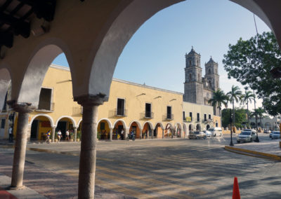 Antico-porticato-di-Valladolid-Paanorama--Valladolid-da-terrazza-El-Mason-del-Marques