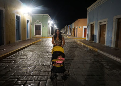 Calle-Campeche -di-notte - Diario di viaggio in Messico