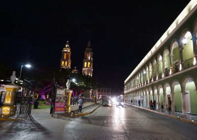 Centro-Campeche-di-notte - Diario di viaggio in Messico