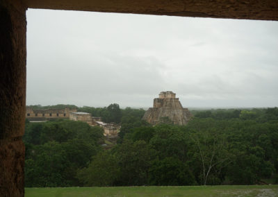 Veduta dal Palacio del Gobernador Uxmal -Sito-archeologico-Edzna - Diario di viaggio in Messico