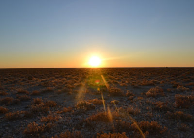 Tramonto Etosha - Diario di viaggio in Namibia