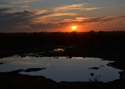 -Tramonto-Etosha-Pozza-Halali - Diario di viaggio in Namibia