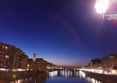 Lungarno di sera - 3 giorni a Firenze