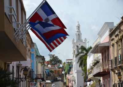 Calle Hostos con Santuario de Nuestra Senora de La Altagratia Santo Domingo Diario di viaggio a Santo Domingo