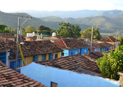 Panorama su tetti delle case di Calle Amaragura da terrazzo Hostal Lilì, Trinidad - Diario di viaggio a Cuba