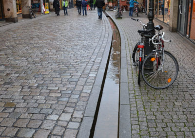 Bachle sull'acciottolato della Grunwalderstrasse, Friburgo in Brisgovia -Diario di viaggio in Alsazia