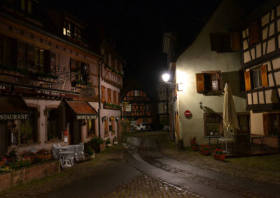 Notte sulla Grand Rue, Ribeauvillè -Diario di viaggio in Alsazia