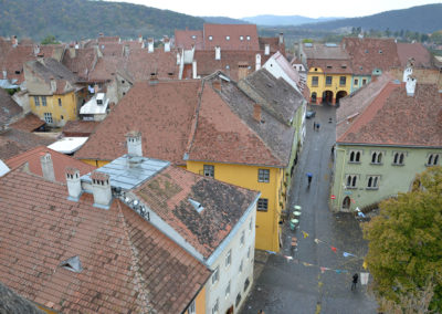 Panorama Sighisoara dalla Torre dell'Orologio - Diario di viaggio in Transilvania - Romania