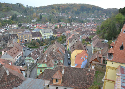 Panorama Sighisoara dalla Torre dell'Orologio - Diario di viaggio in Transilvania - Romania