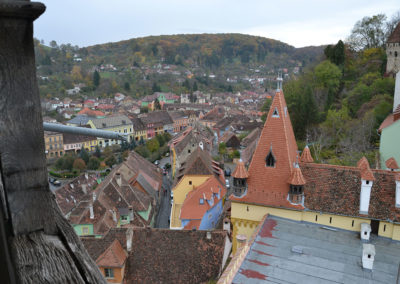 Panorama Sighisoara dalla Torre dell'Orologio - Diario di viaggio in Transilvania - Romania