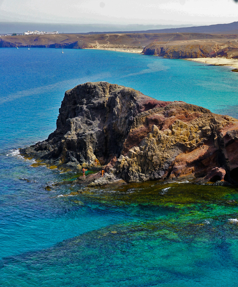 Playa-Mujeres-e--Playa-del-Pozo,-Los-Ajaches,-Lanzarote.