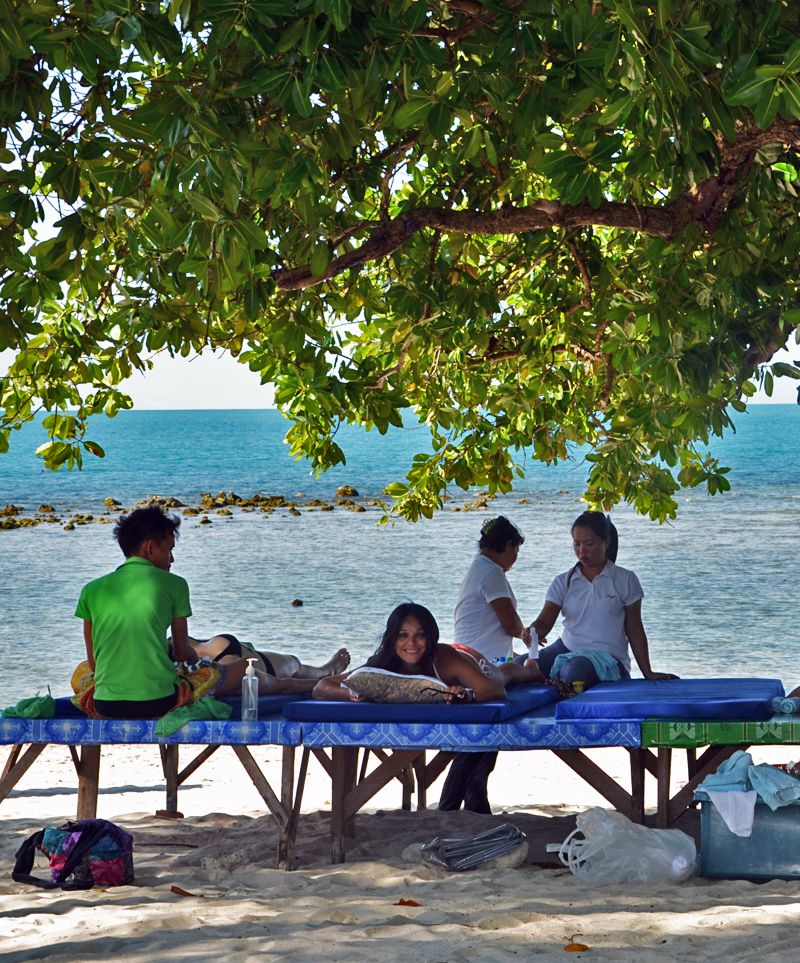 Massaggi-prima-della-partenza-a-Chaweng-Beach,-Koh-Samui.
