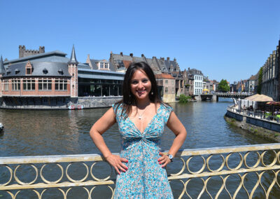 Vleeshuistragel sul fiume Lys,-Gent