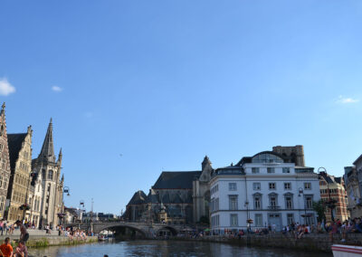 Il fiume Lys e Korenlei-Gent
