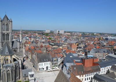 Panorama nord-ovest dal Campanile,-Gent