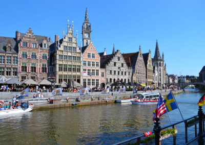 Panorama sul fiume a Graslei, Gent