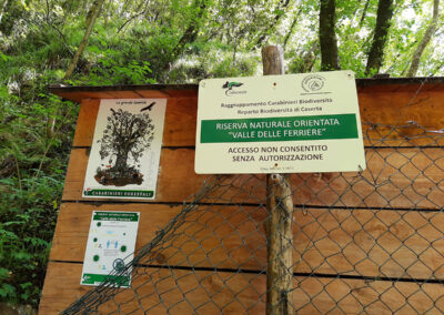 L'ingresso alla Riserva Naturale Orientata