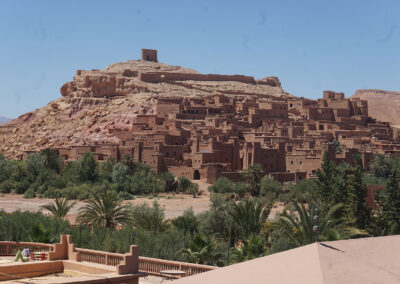 Panorama Ait Ben Haddou dal Cafe Restaurant Terrasse dell'Auberge Bilal