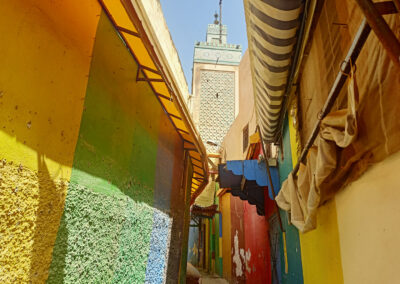 Medina a Fes con minareto Chrabliyine Mosque