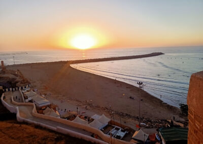 Plage de Rabat al tramonto