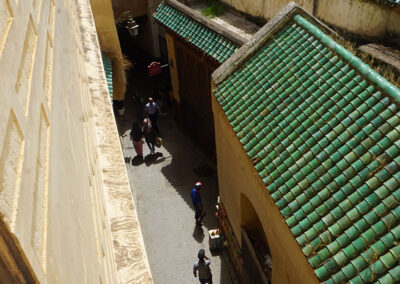 Panorama da finestre esterne Al Attarine Madrasa, Fes