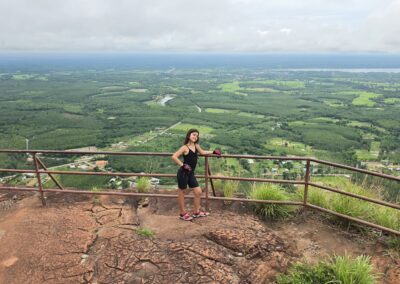 panorama Chedi Luang Pu Wang, Pha Naka, Parco Nazionale di Phu Langka, Bueng Khan, Thailandia