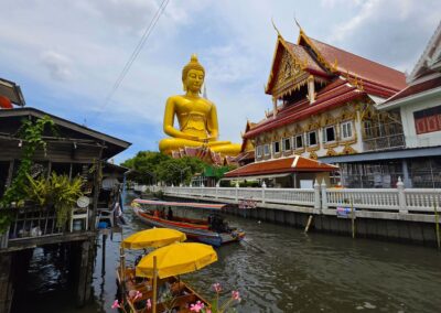 panorama, photo spot for the Big Buddha at Paknam, Bangkok, Thailandia